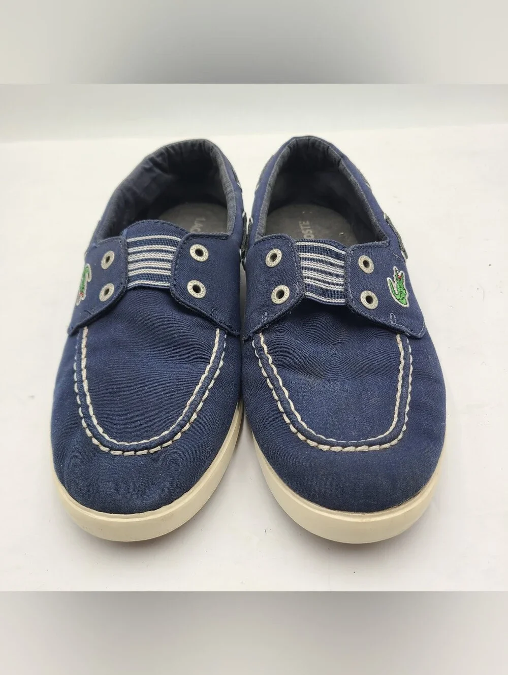 B52 LaCoste Slip On Canvas Shoes Galez Sport Blue Mens Sz 8 Sneaker
